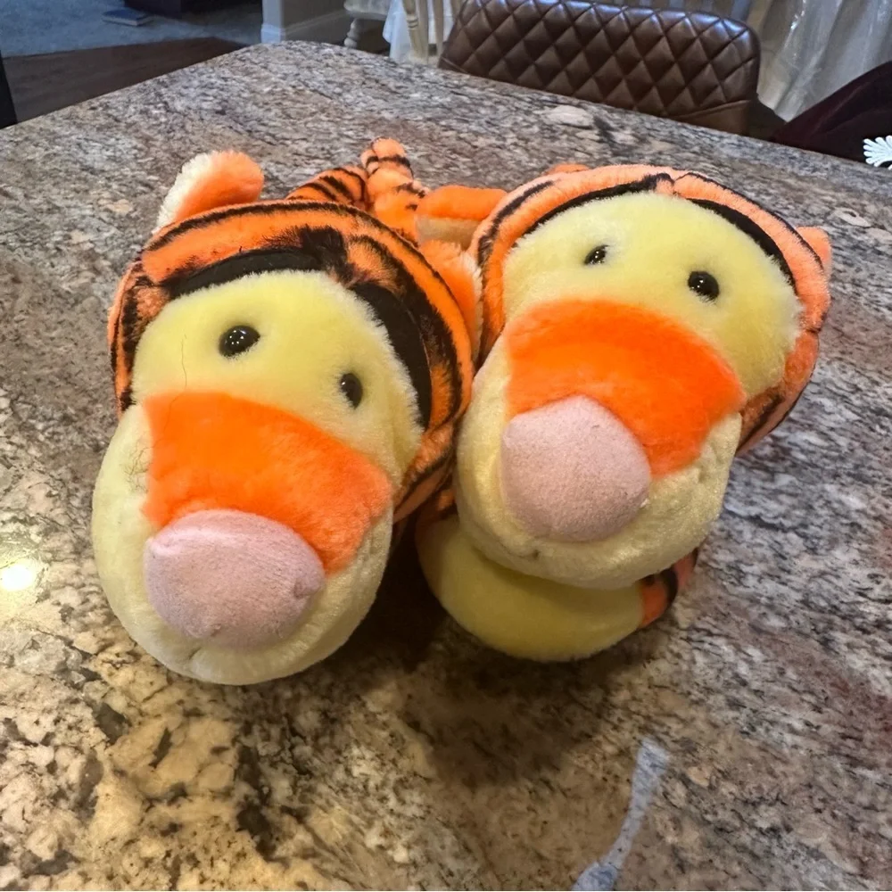 Disney Tigger Striped Plush Slippers for Kids